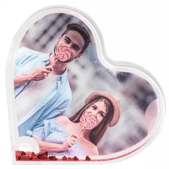 Širdies formos nuotraukų rėmelis Hama Heart, raudonas, permatomas