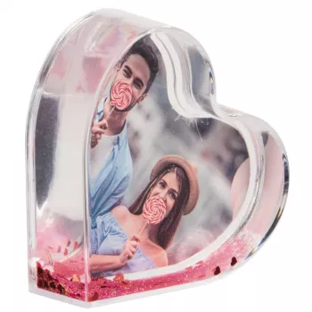 Širdies formos nuotraukų rėmelis Hama Heart, raudonas, permatomas