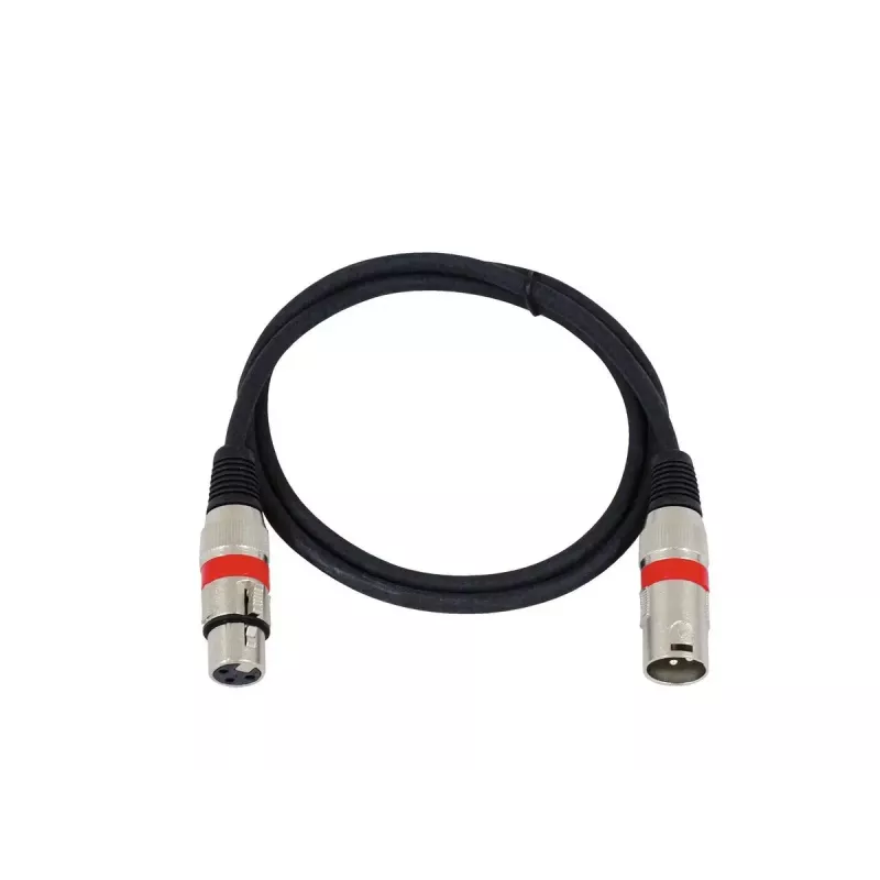 Audio kabelis Omnitronic 30220406 1m XLR 3 kontaktų juodas