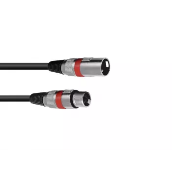 Audio kabelis Omnitronic 30220406 1m XLR 3 kontaktų juodas