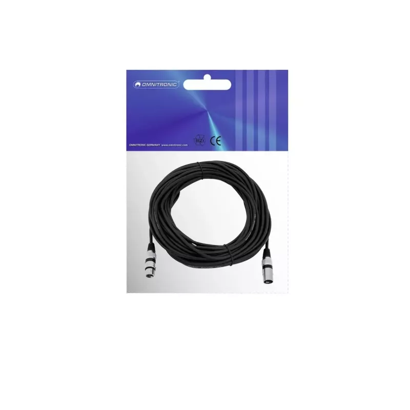 Audio kabelis Omnitronic 3022058N 20 m XLR (3 kontaktų) Juodas