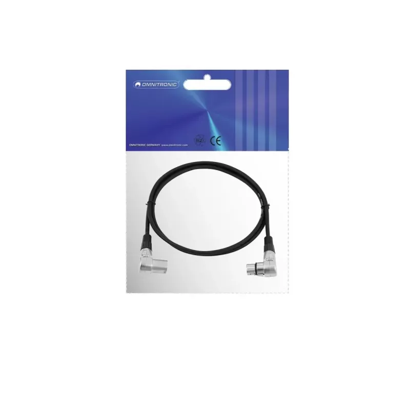 Audio kabelis Omnitronic 30220630 1,5 m XLR 3 kontaktų juodas