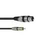 Audio kabelis XLR (3 kontaktų) RCA Omnitronic 3022075J 0,15 m Juodas