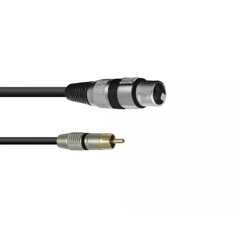 Audio kabelis XLR (3 kontaktų) RCA Omnitronic 3022075J 0,15 m Juodas