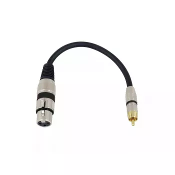 Audio kabelis XLR (3 kontaktų) RCA Omnitronic 3022075J 0,15 m Juodas