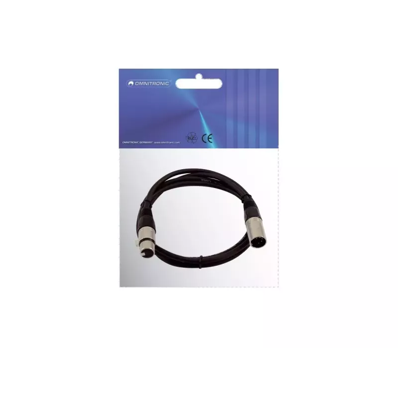 Audio kabelis XLR 5 kontaktų Omnitronic 30220765
