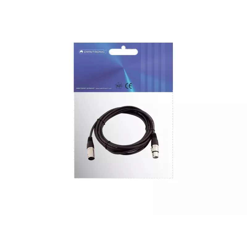 Audio kabelis XLR 5 kontaktų Omnitronic 30220769