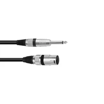 Audio kabelis XLR 3-pin 6,35 mm Omnitronic 3022519C 5 m juodas