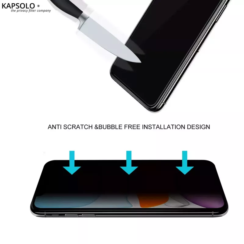 Apsauginis privatumo grūdintas stiklas KAPSOLO iPhone 11 XR