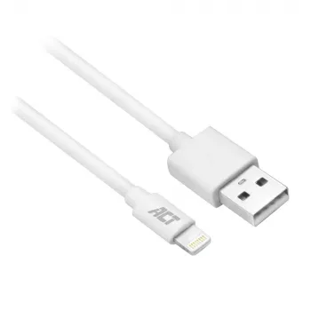 ACT USB 2.0 įkrovimo ir duomenų laidas USB-A – Lightning 1 m, MFi sertifikuotas