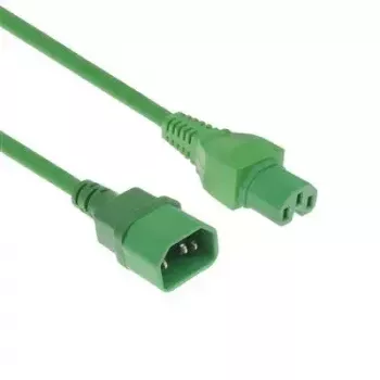ACT Powercord C14 - C15 žalias 2 m kabelis H05RN-F 250V 10A