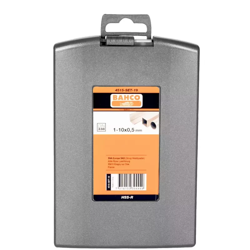 Gręžtų rinkinys Bahco 4515-SET-19, pakuotės svoris 600 g