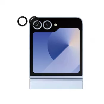 Apsauginis fotoaparato lęšių gaubtas PanzerGlass SAFE. Samsung Galaxy Z Flip6 juodas, atsparus įbrėžimams ir smūgiams