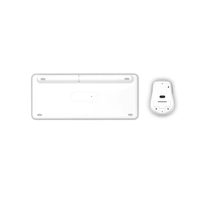 Hama WKM-500 belaidė klaviatūra su pele, USB + RF + Bluetooth, QWERTZ, pilka/balta