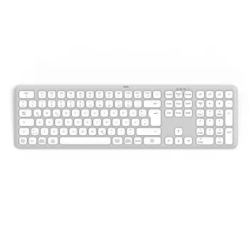 Hama WK-550 klaviatūra Namai/Biuras RF belaidė + Bluetooth QWERTZ vokiška Pilka, Balta