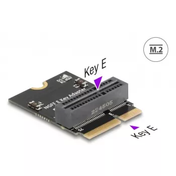DeLOCK 64341 vidinis M.2 adapteris, M.2 kištukas, juodas