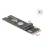 DeLOCK 64344 vidinis M.2 adapteris, juodas, 22x80x5 mm