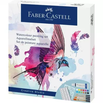 Akvarelinių dažų rinkinys Faber-Castell Creative Studio 18 dalių Multi
