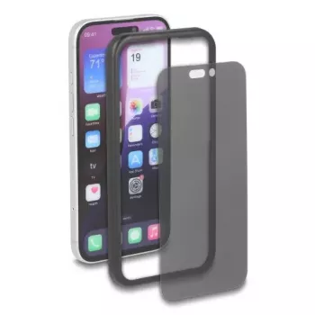 Apsauginis stiklas DELOCK iPhone 17 — privatumo stiklas, grūdintas, 4 krypčių anti-šnipas, atsparus smūgiams ir įbrėžimams, juodas