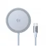 Belaidis automobilinis kroviklis UGREEN MagFlow (USB maitinimas, 12 V įvestis, pilka) išmaniesiems telefonams
