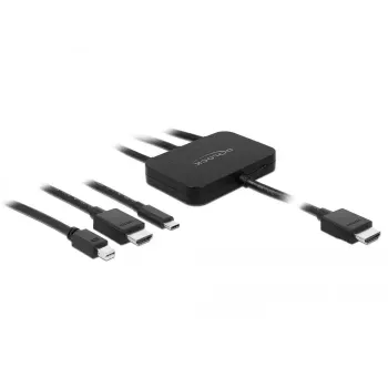 Adapterinis kabelis DeLOCK 85830 HDMI Type A HDMI Mini DisplayPort USB Type-C juodas