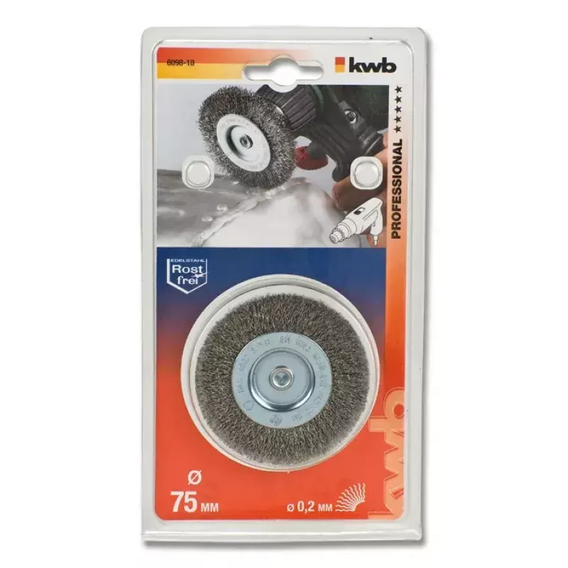 Šepečio ratas vielinis KWB 609830 7,5 cm