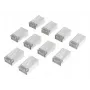 Hama 00300028 RJ45 tinklo jungtys Cat6a STP, sidabrinės/permatomos, 10 vienetų paketas