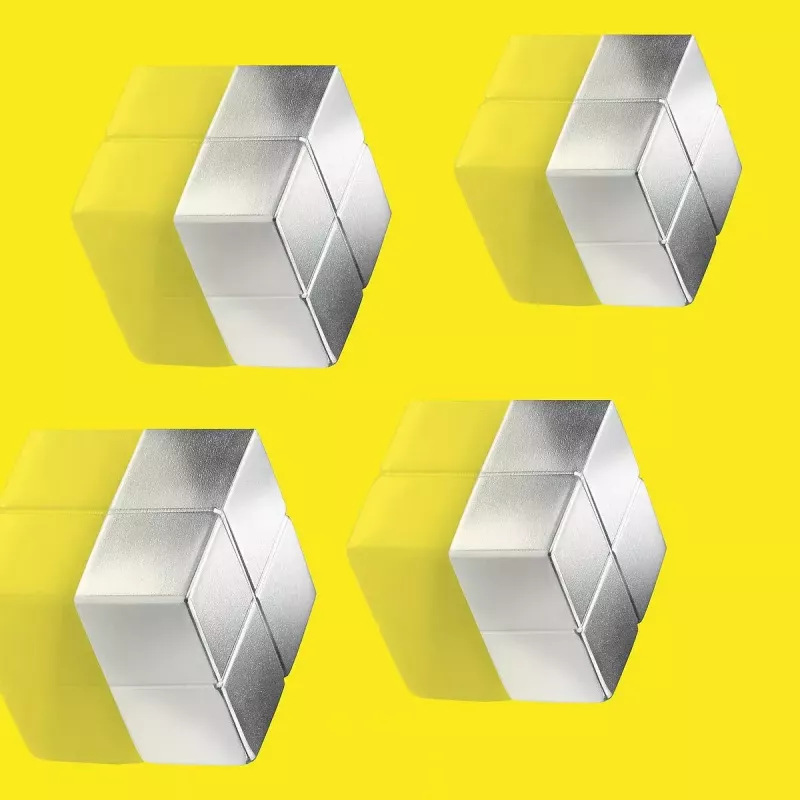 Sigel BA705 neodimio magnetas kvadratinis sidabrinis 20x20x10 mm (4 vnt.)