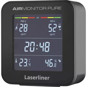 Laserliner AirMonitor PURE juodas temperatūros diapazonas nuo -9,9 iki 50 °C