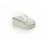 ACT CAT6A praeinamas ekranuotas RJ45 modulinis jungtis, auksiniai kontaktai, sidabrinis permatomas