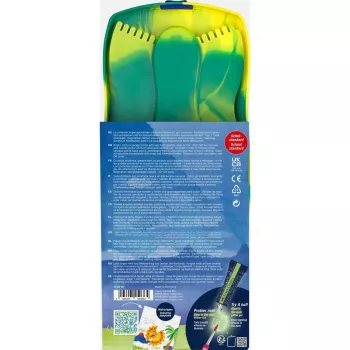 Dažų rinkinys Faber-Castell 125036 Dinozaurų dizainas, 12+1 spalva, maišomi