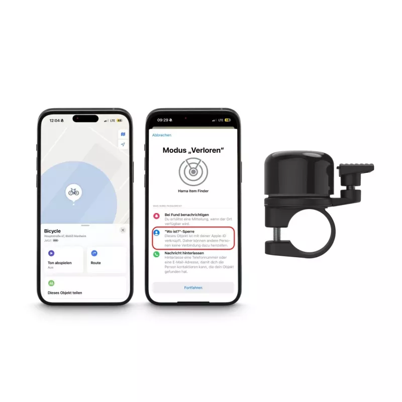 Dviračio skambutis Hama AirBell Pro su Bluetooth radimo funkcija