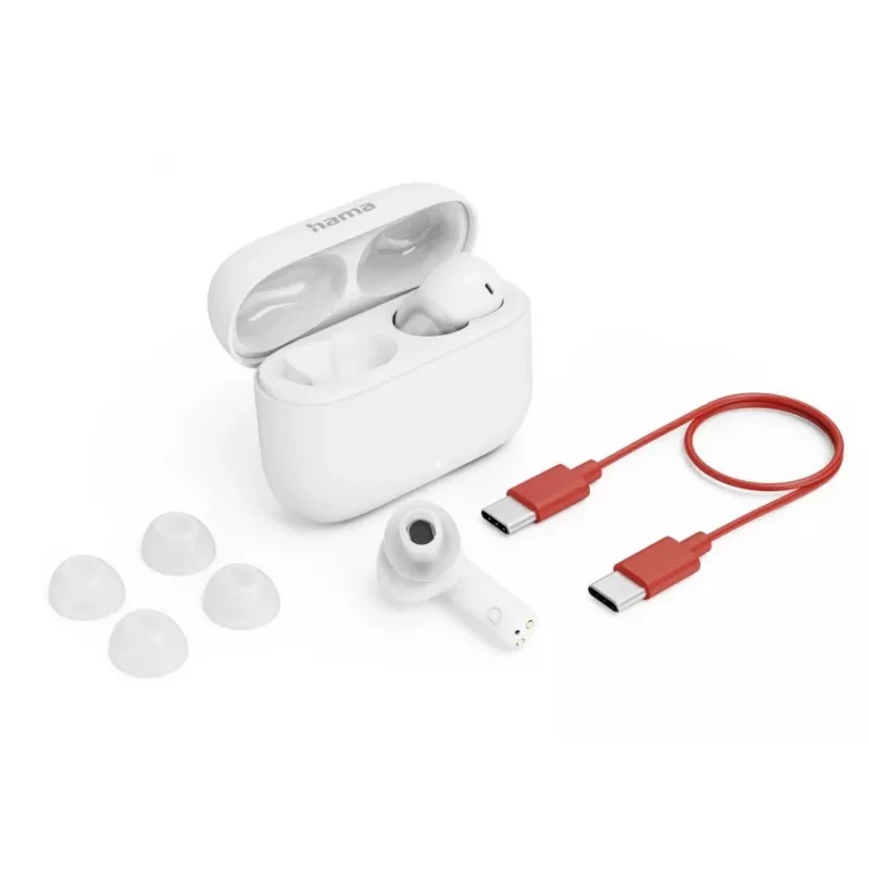Hama Passion Clear II belaidės ausinės TWS, į ausį, skambučiams/muzikai, Bluetooth, baltos