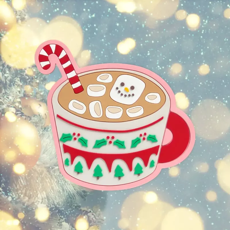 Ženkliukas LAUT MAGMOJI SILLY Sniego senis Šokoladinis Kalėdinis leidimas — įvairiaspalvis PVC ir silikonas, 1 vnt.