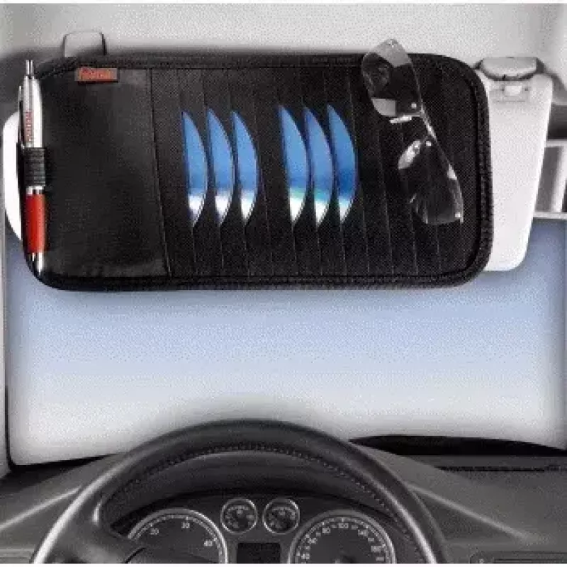 Hama automobilinis dėklas ant saulės skydelio 12 CD, juodas