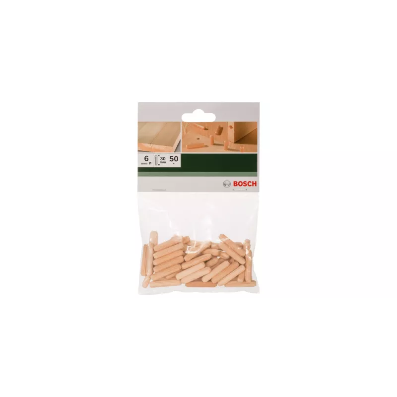 Bosch 2 609 255 309 mediniai kaiščiai 50 vnt. Apvalūs 6 mm