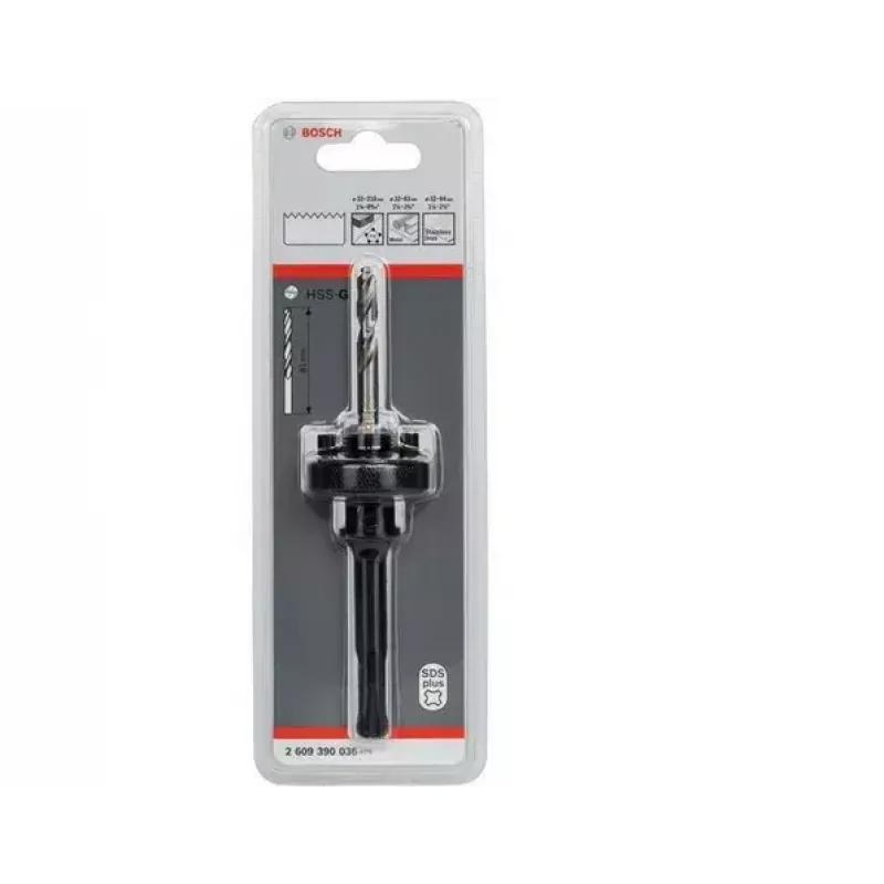 Adapteris skylėms pjauti Bosch 2609390036 SDS-plus kotu, juodas, HSS-G