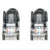 Intellinet tinklo jungiamasis kabelis Cat6, 20 m, juodas, CCA, U/UTP, PVC, RJ45, auksu dengti kontaktai, apsaugotas nuo užkliuvimo, su gaubtu, viso gyvenimo garantija