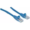 Intellinet tinklo pataisos laidas, Cat6, 20 m, mėlynas, CCA, U/UTP, PVC, RJ45, auksuoti kontaktai, su užraktu, su gaubtu, viso gyvenimo garantija