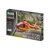 REVELL EC135 Air-Glaciers modelio surinkimo rinkinys, mastelis 1:72, ilgis 143 mm, rotoriaus Ø 140 mm