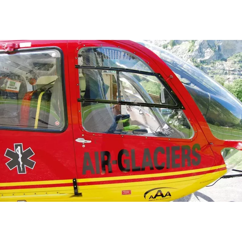 REVELL EC135 Air-Glaciers modelio surinkimo rinkinys, mastelis 1:72, ilgis 143 mm, rotoriaus Ø 140 mm