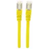 Intellinet tinklo jungiamasis laidas, Cat7 kabelis / Cat6A kištukai, 7,5 m, geltonas, varinis, S/FTP, LSOH / LSZH, PVC, RJ45, auksuoti kontaktai, be užkabinimo, su apsauginiu gaubteliu, viso gyvenimo garantija