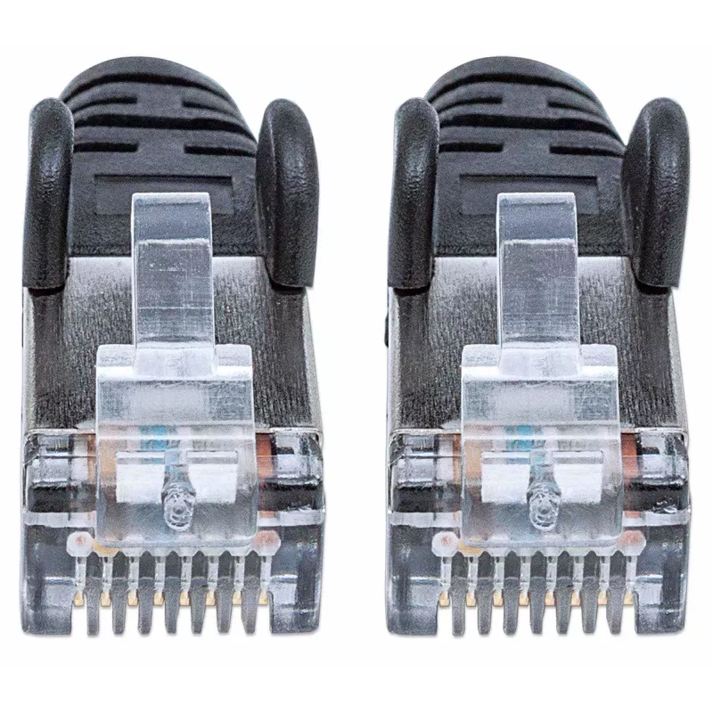 Intellinet tinklo jungiamasis laidas, Cat7 kabelis / Cat6A kištukai, 15 m, juodas, varis, S/FTP, LSOH / LSZH, PVC, RJ45, paauksuoti kontaktai, su apsauginiu gaubteliu, su įvore, viso gyvenimo garantija