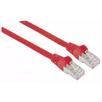 Intellinet tinklo jungiamasis kabelis, Cat7 kabelis/Cat6A kištukai, 20 m, raudonas, varinis, S/FTP, LSOH / LSZH, PVC, RJ45, auksuoti kontaktai, su apsauga nuo užkliuvimo, su gaubtuku, garantija visam gyvenimui