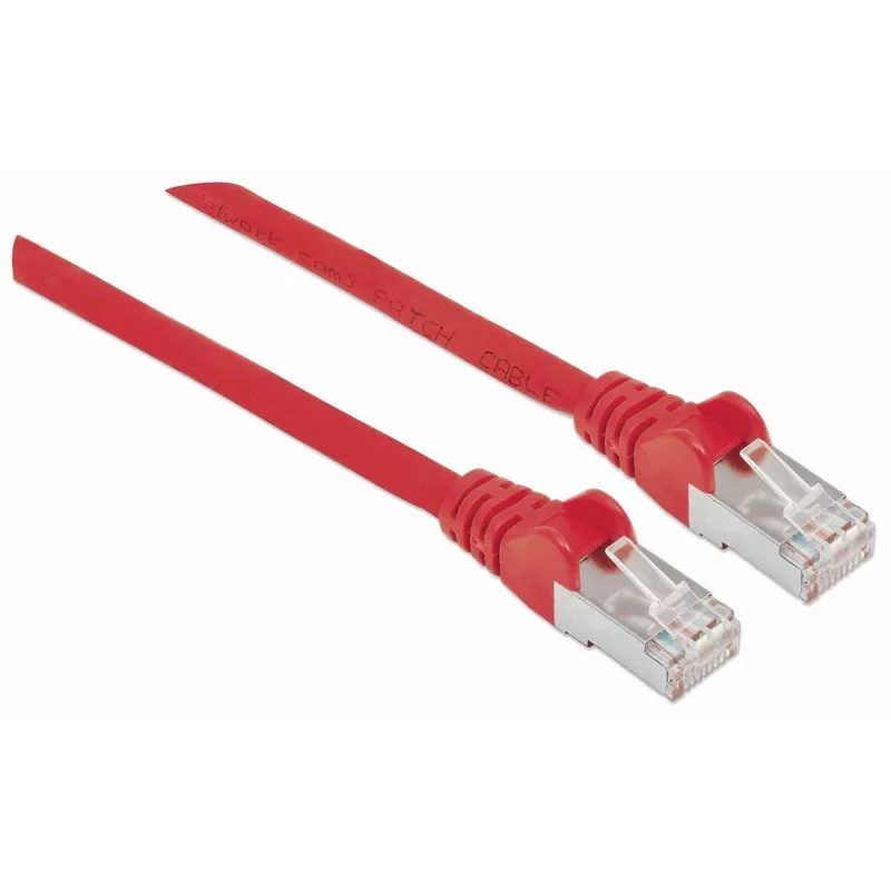 Intellinet tinklo jungiamasis kabelis, Cat7 kabelis/Cat6A kištukai, 20 m, raudonas, varinis, S/FTP, LSOH / LSZH, PVC, RJ45, auksuoti kontaktai, su apsauga nuo užkliuvimo, su gaubtuku, garantija visam gyvenimui