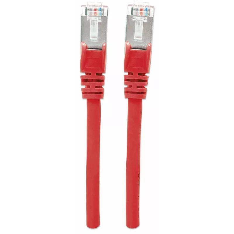 Intellinet tinklo jungiamasis kabelis, Cat7 kabelis/Cat6A kištukai, 20 m, raudonas, varinis, S/FTP, LSOH / LSZH, PVC, RJ45, auksuoti kontaktai, su apsauga nuo užkliuvimo, su gaubtuku, garantija visam gyvenimui