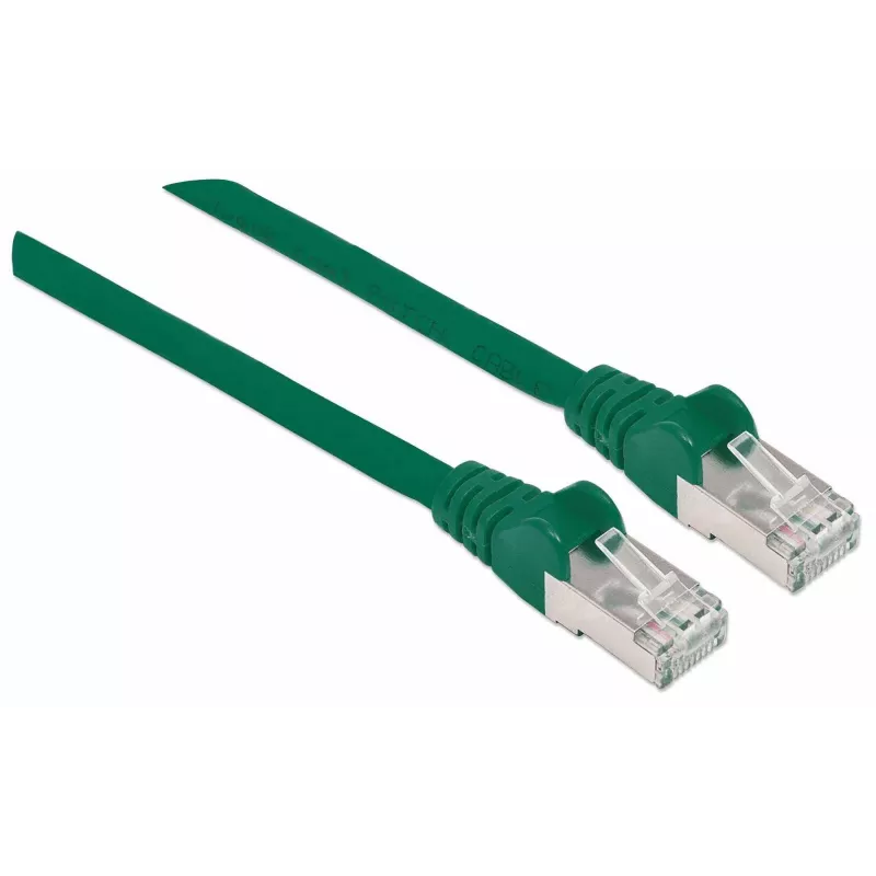 Intellinet Network Patch Cable Cat7/Cat6A 20m Žalias Varis S/FTP LSOH RJ45 Auksuoti Kontaktai Apsaugotas Nuo Užkabinimo