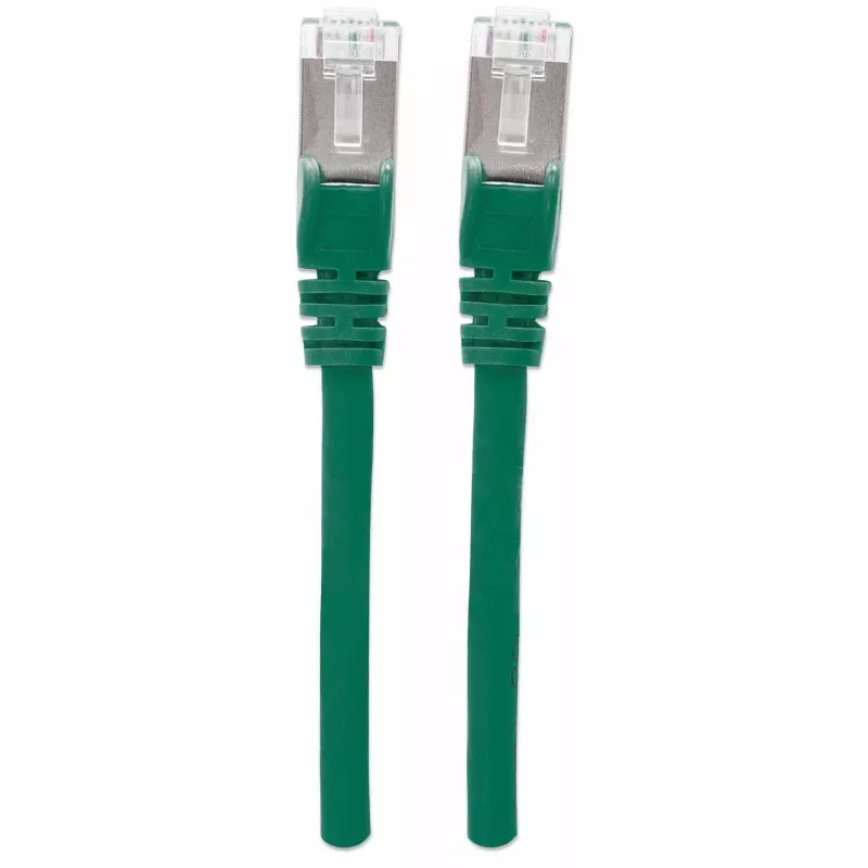 Intellinet Network Patch Cable Cat7/Cat6A 20m Žalias Varis S/FTP LSOH RJ45 Auksuoti Kontaktai Apsaugotas Nuo Užkabinimo