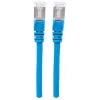Intellinet tinklo jungiamasis laidas, Cat7 kabelis/Cat6A kištukai, 30 m, mėlynas, varinis, S/FTP, LSOH / LSZH, PVC, RJ45, paauksuoti kontaktai, be užkliuvimų, su gaubtuku, viso gyvenimo garantija