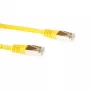 ACT Yellow 0.5 m F/UTP CAT5E patch laidas su RJ-45 jungtimis